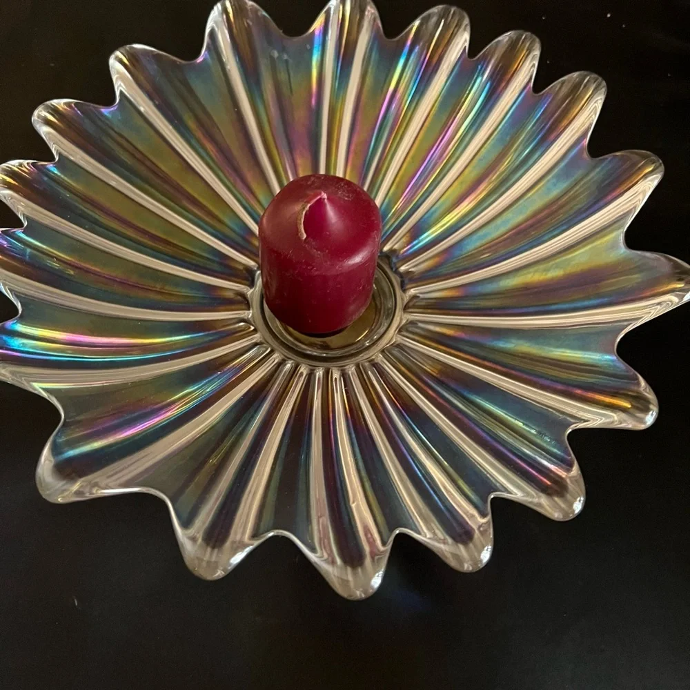 Iridescent Glass Decorative Bowl - Picture 4 of 4